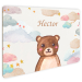 Personalisiertes Türschild Tiere und Wolken