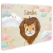 Personalisiertes Türschild Tiere und Wolken