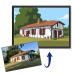 Porträt eines Hauses im Flat-Design nach einem Foto