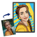 Pop-Art-Comics-Porträt nach einem Foto