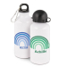 Trinkflasche mit Personalisierung Regenbogen
