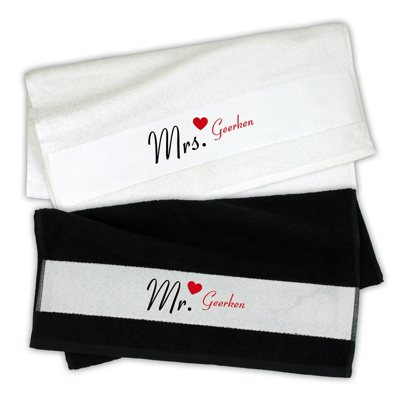 Handtuch 2er Set mit Namen Handtuch 2er Set mit Namen