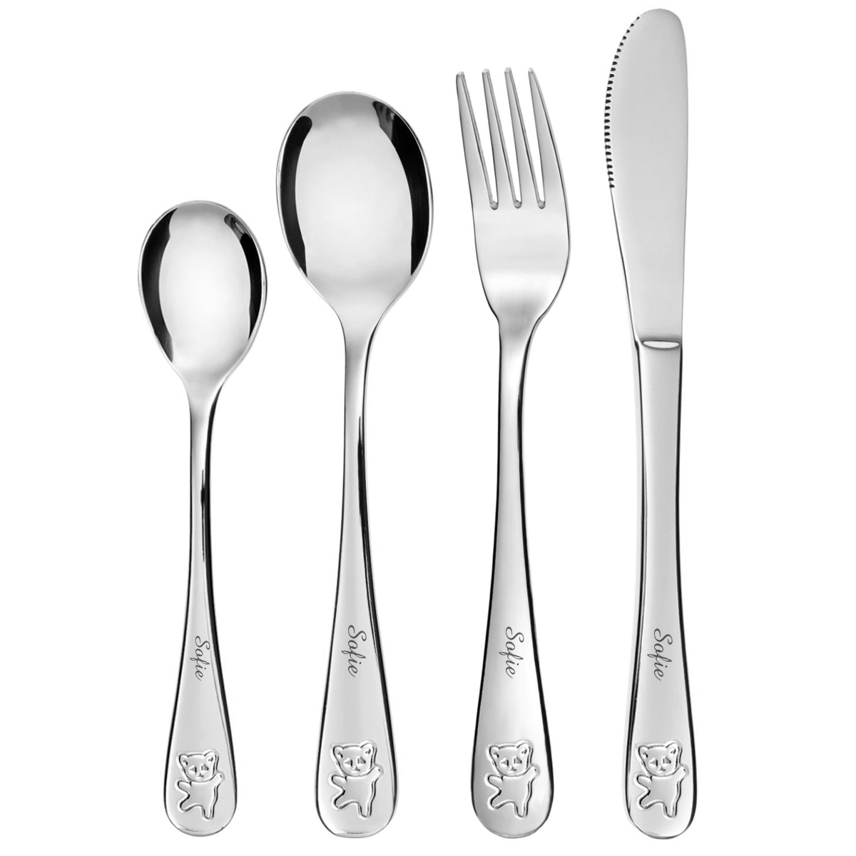 Personalisiertes Kinderbesteck Mit Gravur - Bibi & Tina Motive Aus Edelstahl