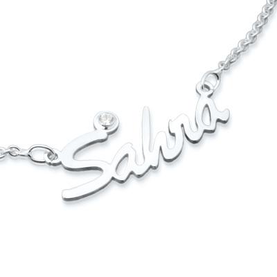 Namenskette mit Zirkonia Namenskette mit Zirkonia