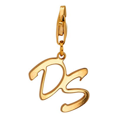 Initialencharm Silber vergoldet - 8402 Initialencharm Silber vergoldet - 8402