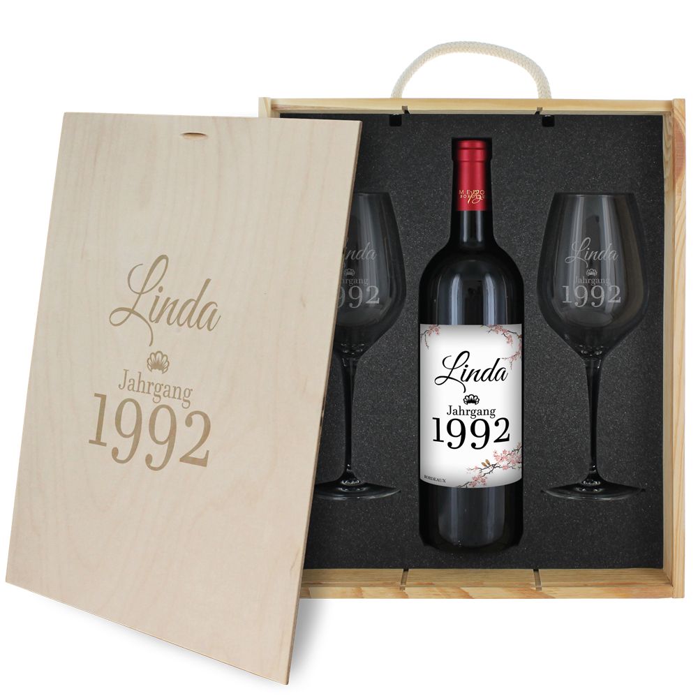3-teiliges Weinset Geburtstag 3-teiliges Weinset Geburtstag