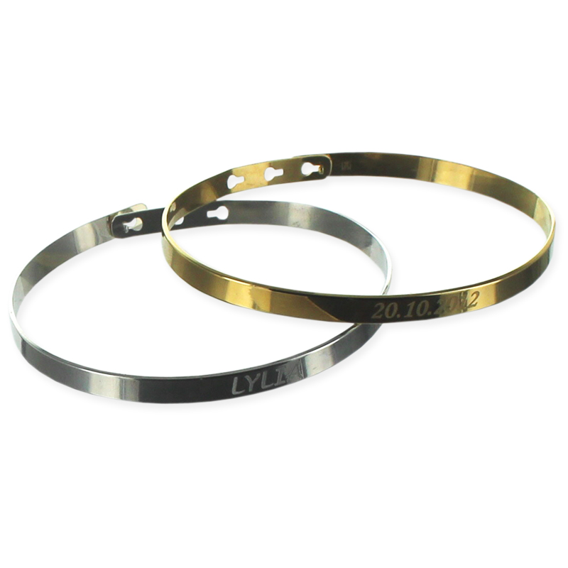 Armreif personalisiert - Goldfarben