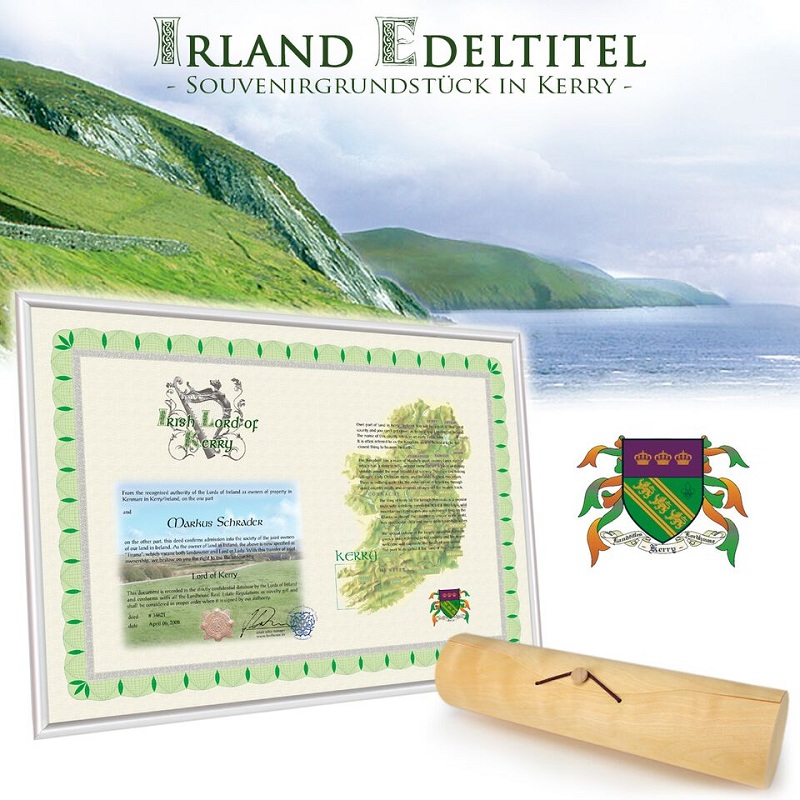 Personalisierter Irish Lord Titel Symbolische Geschenke