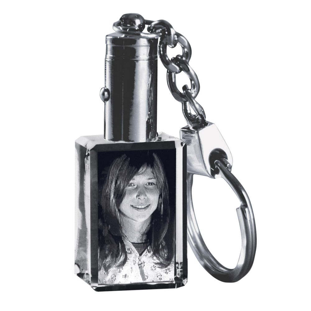 Glas Foto Schlsselanhnger mit LED