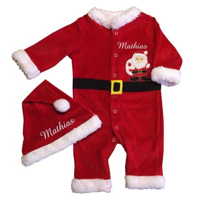 Baby Weihnachtsanzug mit Bestickung Baby Weihnachtsanzug mit Bestickung