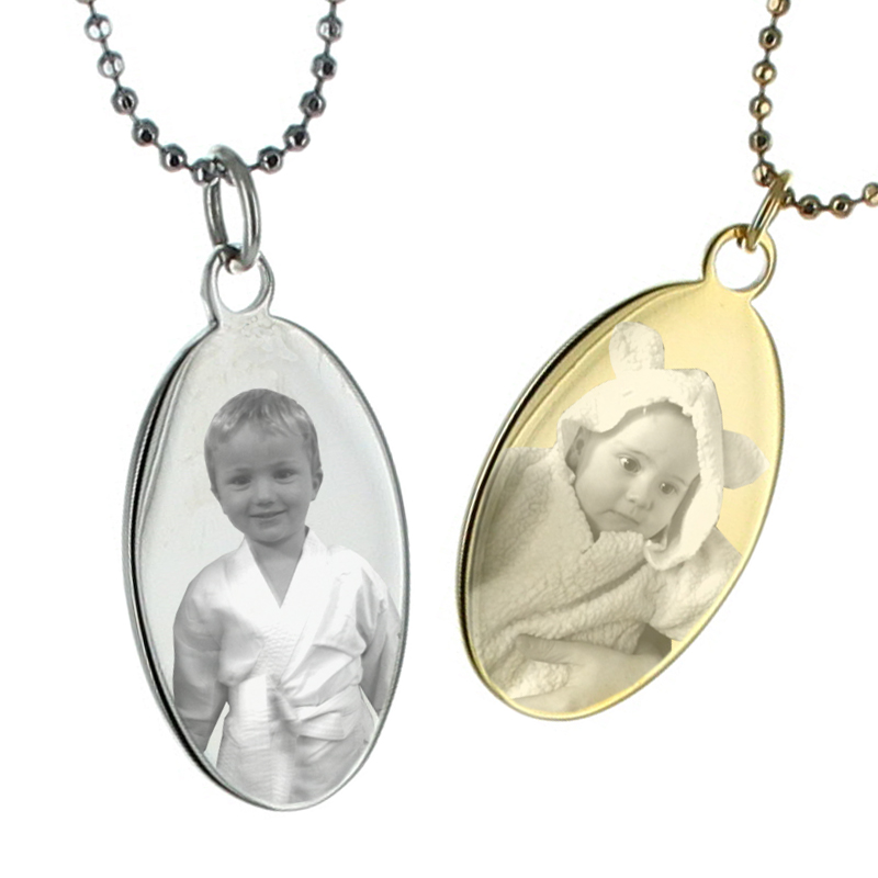 Foto Anhanger Oval Mit Gravur Foto Schmuck Geschenkegarten