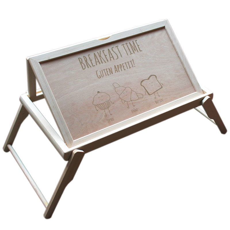 Frühstückstablett fürs Bett mit Gravur | Geschenke für die ...