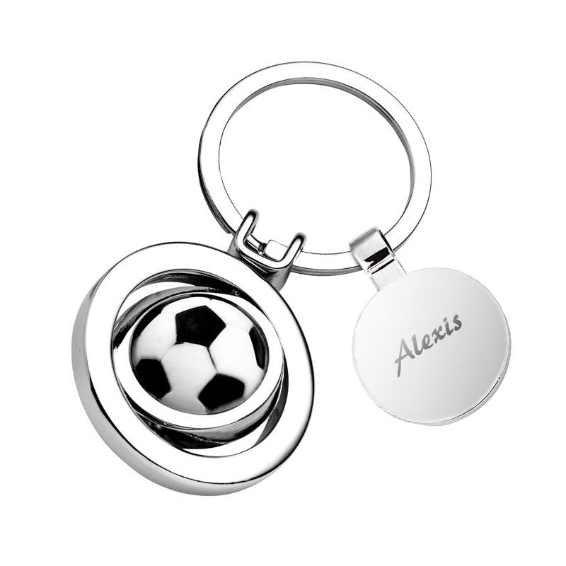 Verchromter-Fussball-Schlüsselanhänger-Keyholder-Schlüssel-Keyrings-TOP Qualität 