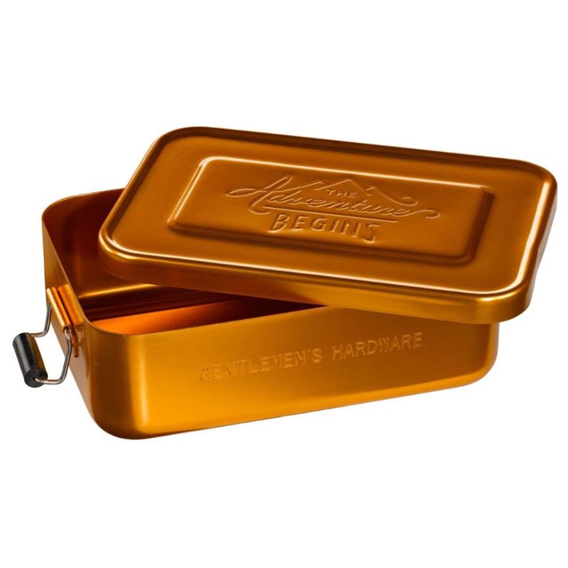 Goldfarbene Lunchbox Gentlemen's Hardware "The Adventure Begins