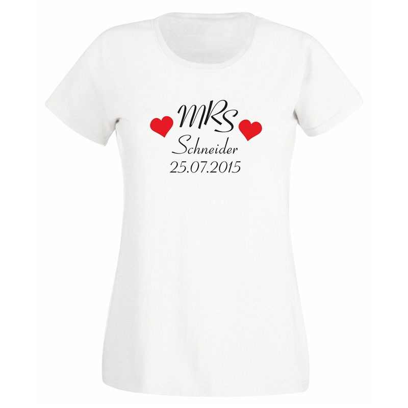 TShirt 2er Set mit Namen und Datum Kleidung selber gestalten