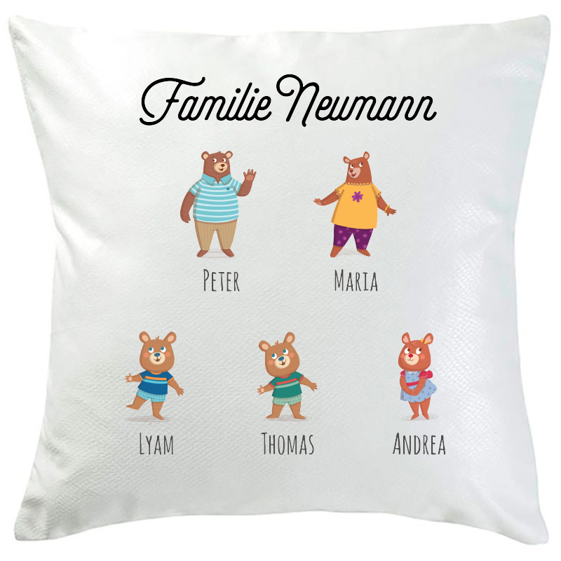 Personalisiertes Bärenfamilien-Puzzle Aus Holz – Tischdekoration, Geschenk Für Muttertag/Vatertag