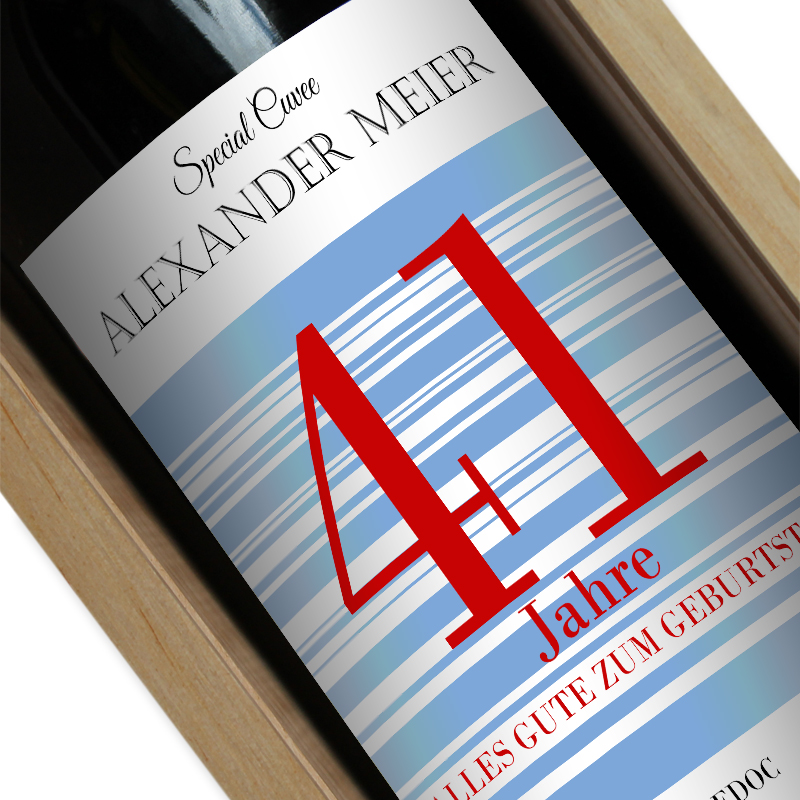 Weinflasche Geburtstag mit Name Personalisierter Wein