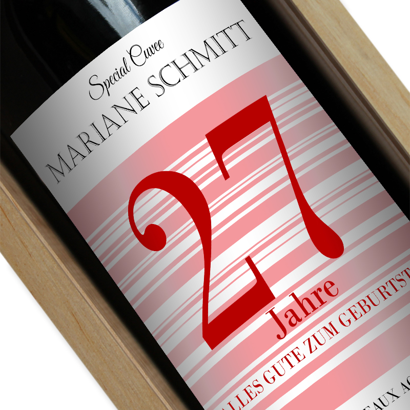 Weinflasche Geburtstag mit Name Personalisierter Wein